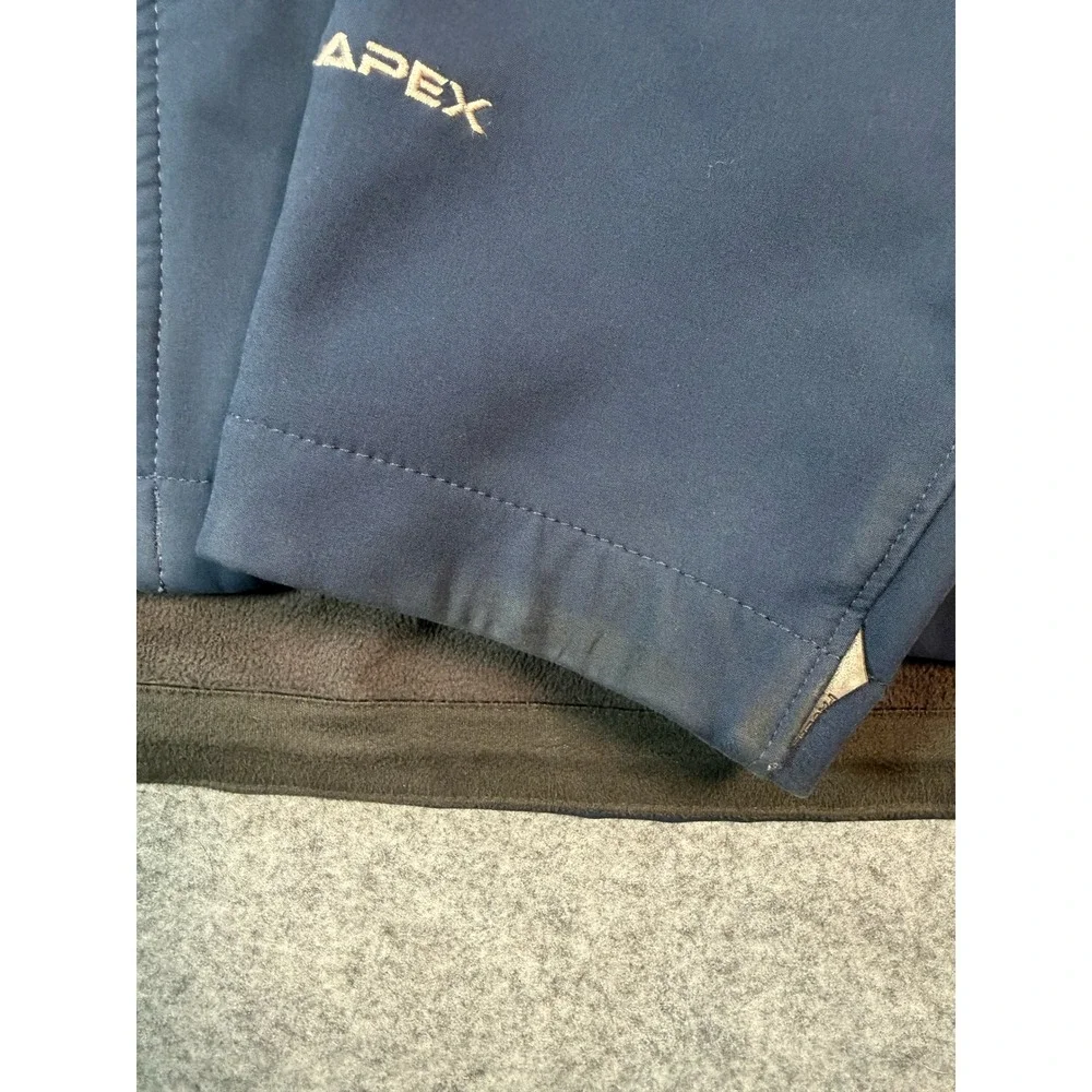 The North Face Apex Softshell Jacket Mens XXL Blue Full‎ Zip Fleece Lined Coat